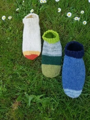 handgestrickte Sneaker aus reiner Merinowolle